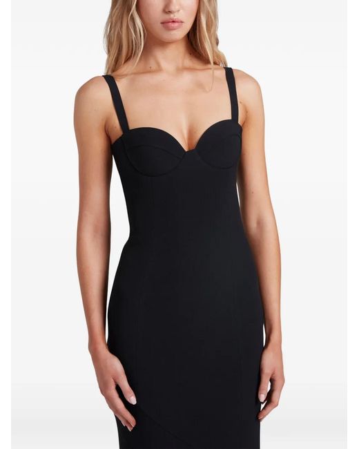 Violante Nessi Black Petrarca Sculpted Maxi Dress
