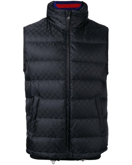Gucci Black Original Gg Padded Gilet for men
