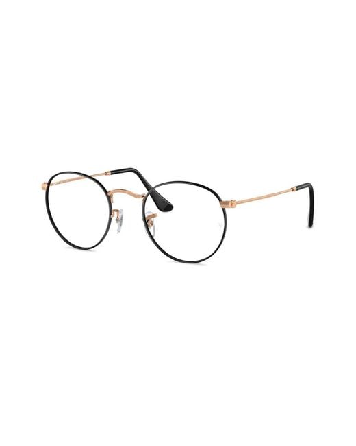Ray-Ban Brown Round-Frame Glasses