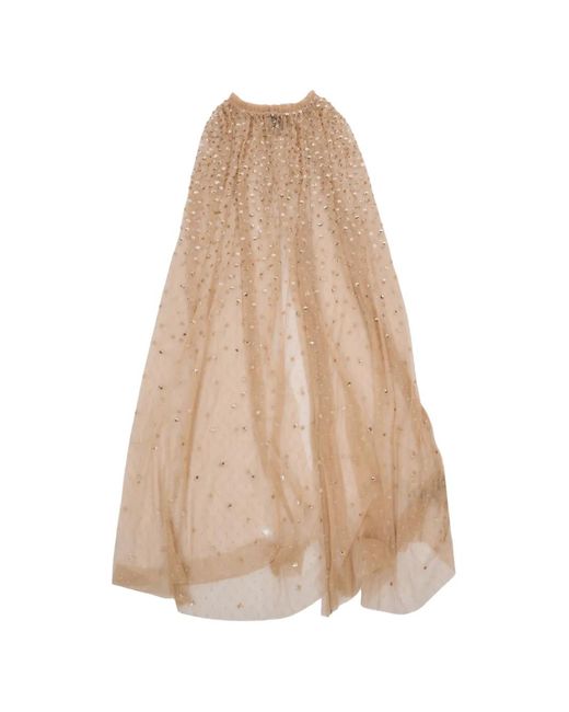 Needle & Thread Natural Cascade Sequin-Embellishment Open-Front Cape