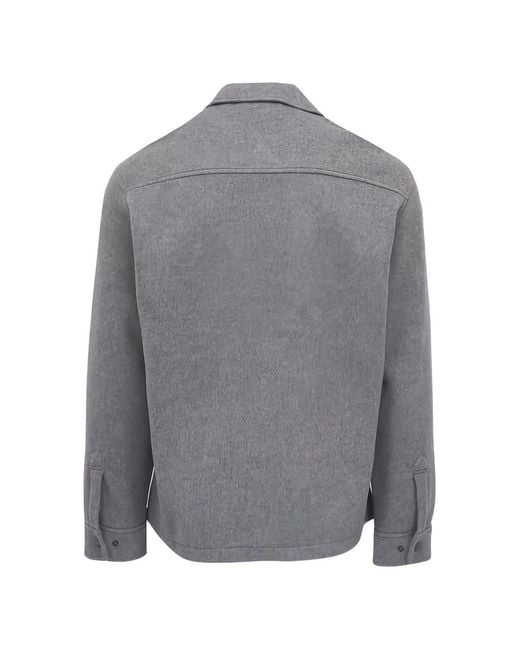 Peter Millar Gray Flap-Pocket Collared Jacket for men