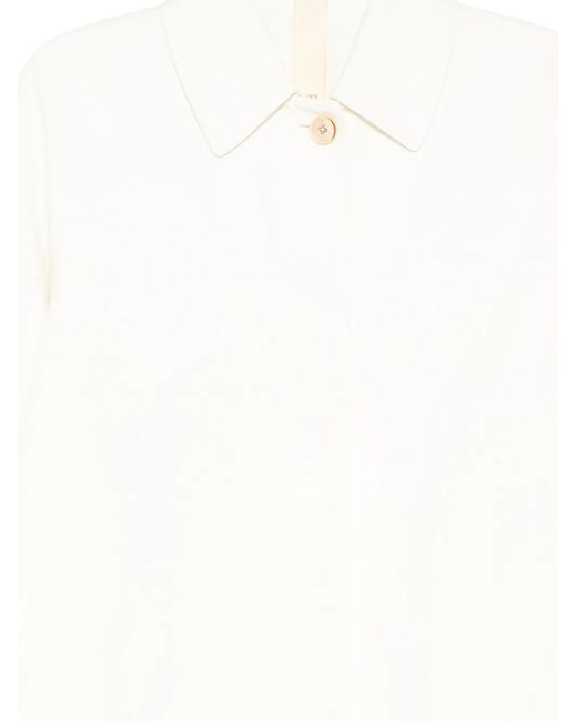 Forme D'expression White Side-Vent Caban Jacket