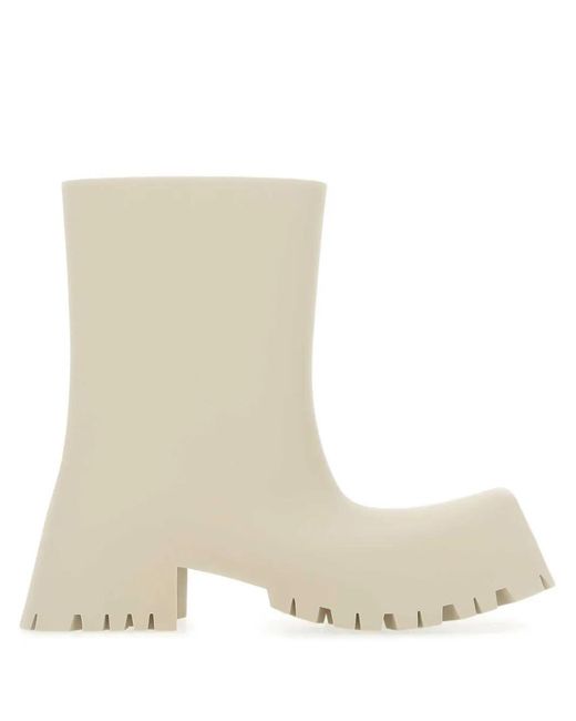 Balenciaga White Trooper Boots