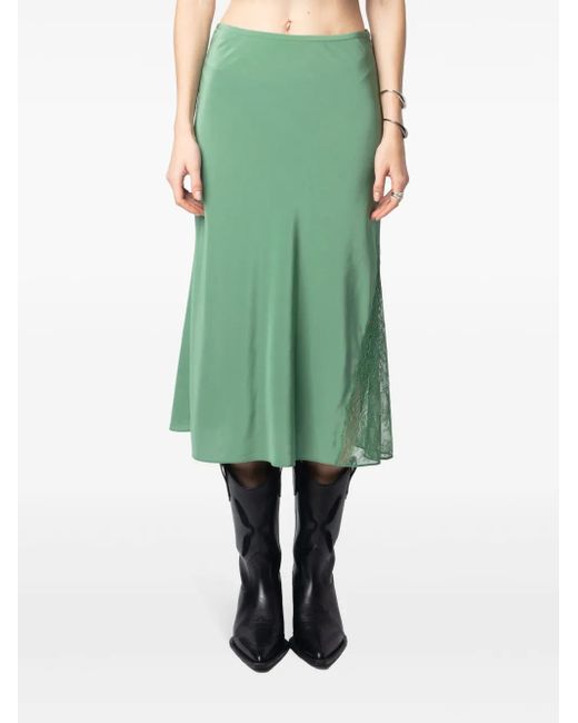 Gonna Midi Jayla di Zadig & Voltaire in Green
