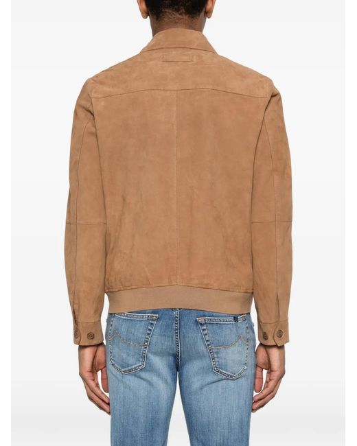Bully Natural Zip-Up Suede Jacket for men