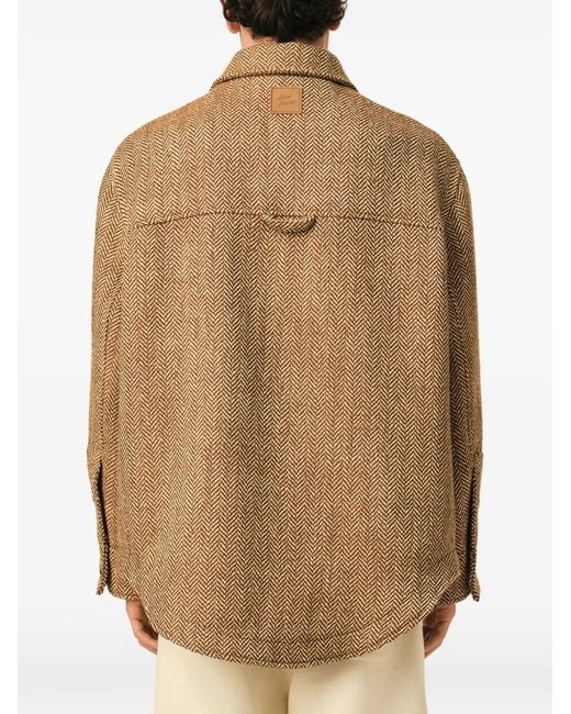 AMI Natural Veste Boutonnée En Laine