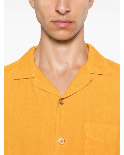 Boglioli Linnen Overhemd in het Orange voor heren