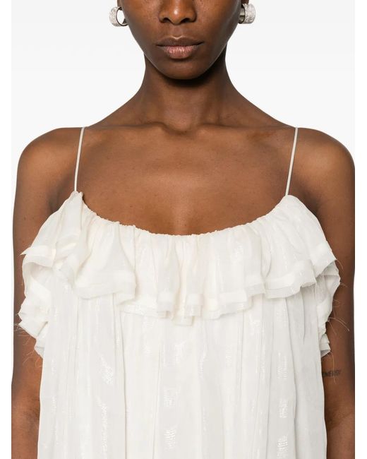 Parlor White X Alice Cavaleru Spaghetti-Strap Midi Dress