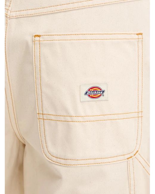Dickies Natural Contrast-Stitch Carpenter Shorts
