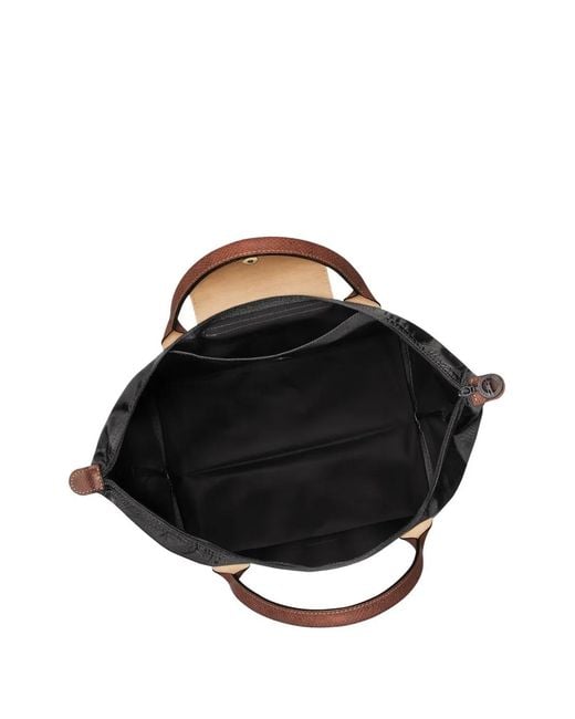 Longchamp Black Le Pliage Original Medium Canvas Bag