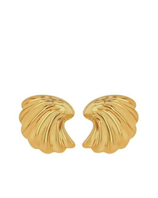 Boucles D'Oreilles Curved Shell Anine Bing en coloris Metallic