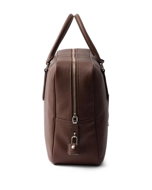 Porte-Documents À Design Structuré Prada pour homme en coloris Brown