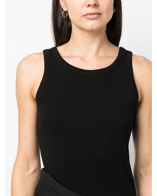 The Row Black Frankie Top In Organic Cotton