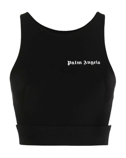 Palm Angels Black Haut À Détails Rayés