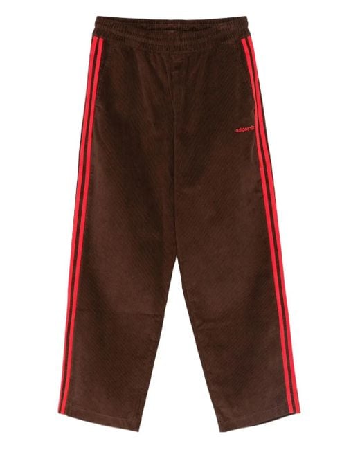 Adidas Brown Corduroy Track Pants for men