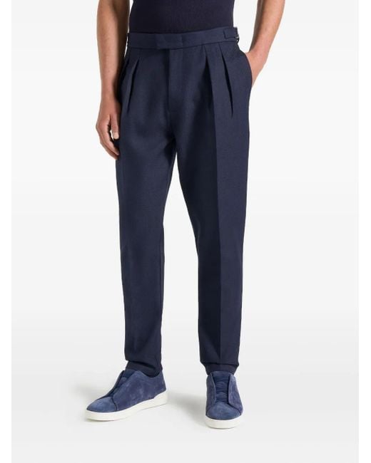 Manière De Voir Blue Hubert Tailored Trousers for men