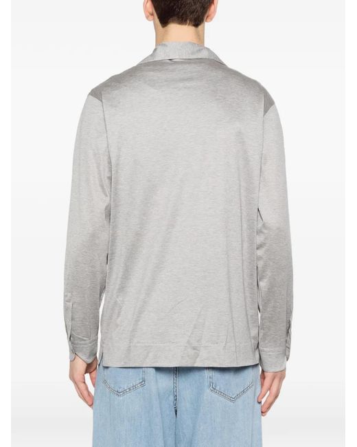 Lardini Gray Buttoned Long-Sleeve Shirt for men