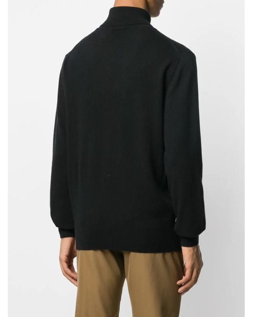 メンズ N.Peal Cashmere タートルネック プルオーバー Black