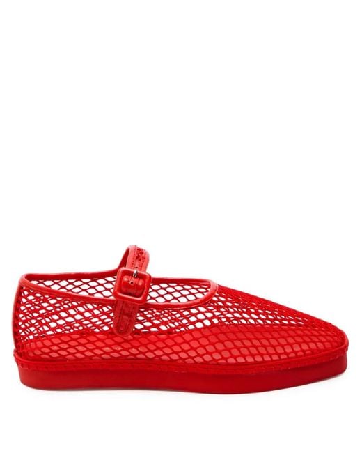 Loeffler Randall Red Rita Ballerinas aus Mesh