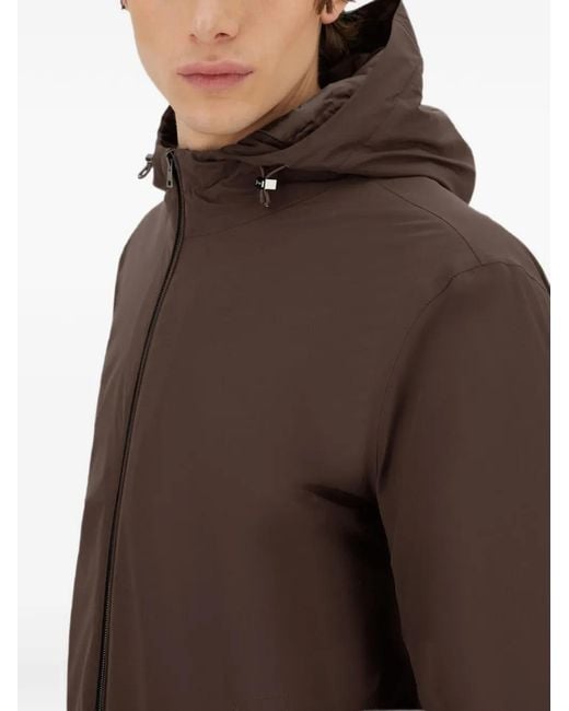 Herno Brown Hooded Parka for men