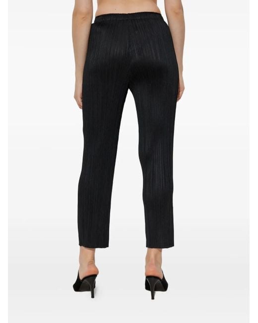 Pleats Please Issey Miyake Black Pleated Trousers