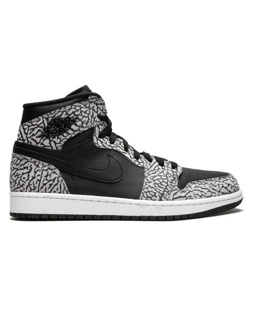 Nike Black Air 1 Retro High 'elephant Print' Shoes - Size 13 for men