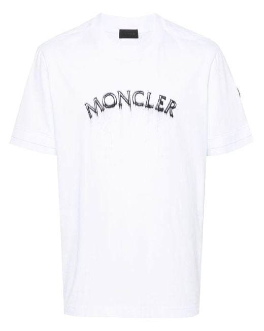 Moncler T-shirt Met Logoprint in het White voor heren