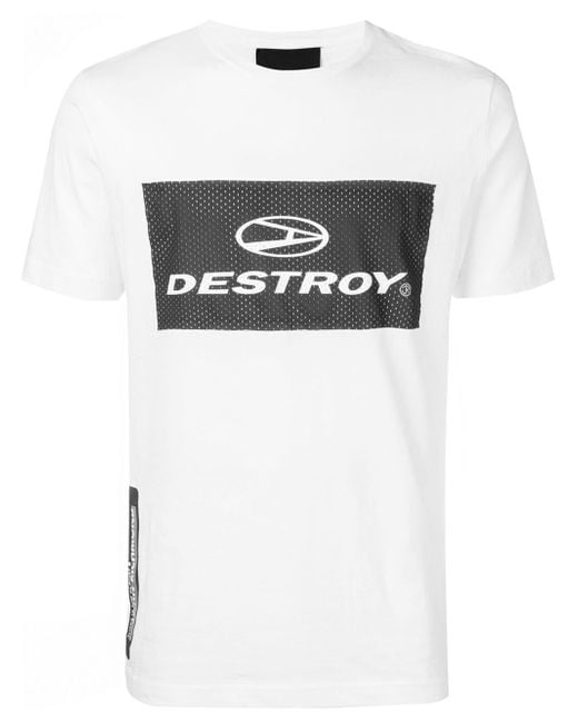 John Richmond White Destroy T-shirt for men