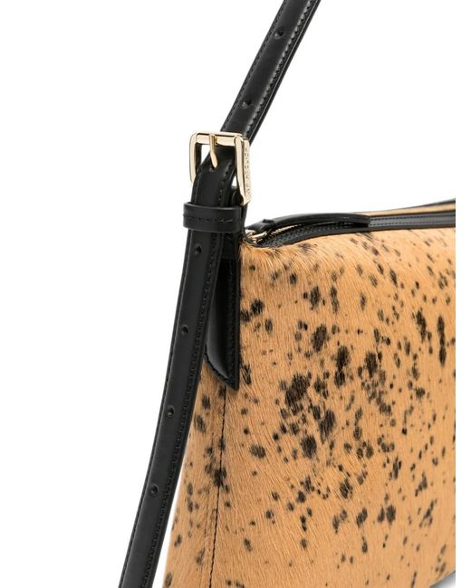Atp Atelier Brown Animal-Print Leather Shoulder Bag