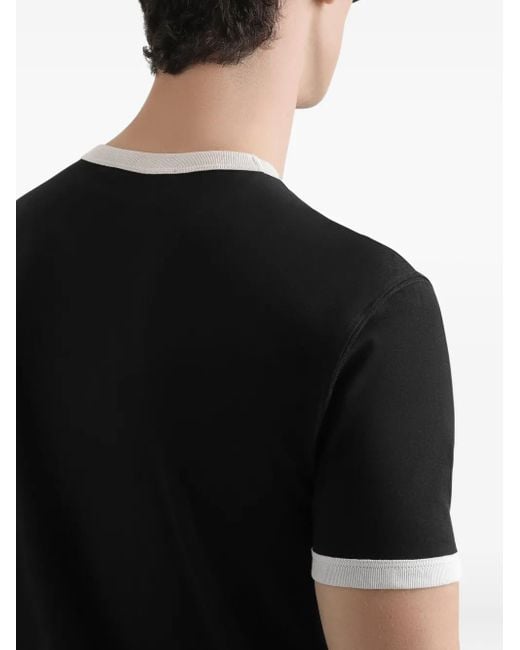 Dolce & Gabbana T-Shirt Met Geborduurd Logo in het Black voor heren