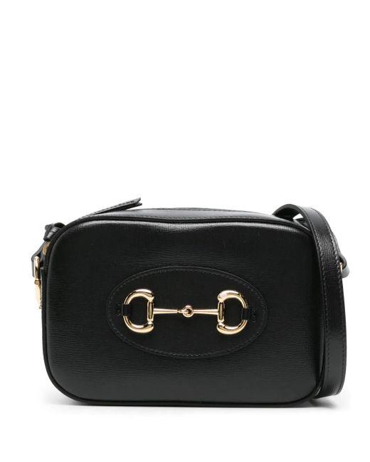 Gucci Black Small 1955 Horsebit Shoulder Bag