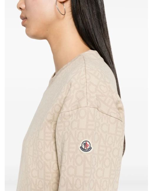 Moncler Natural Monogram-Jacquard Sweatshirt