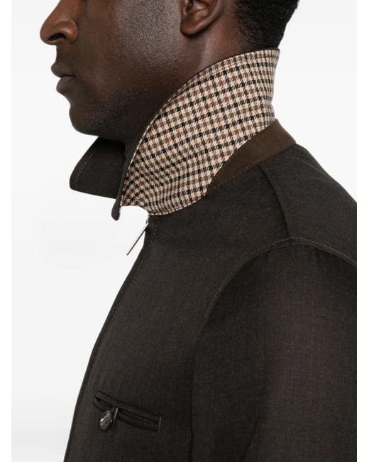 Montedoro Black Zip-Up Jacket for men