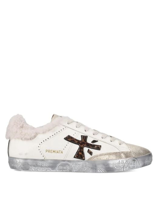 Baskets Stevend 7606M Premiata en coloris White