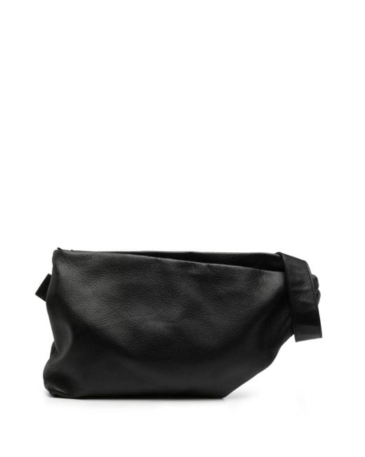 Yohji Yamamoto Black Leather Belt Bag