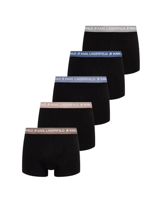 Karl Lagerfeld Black Logo-Waistband Boxers for men