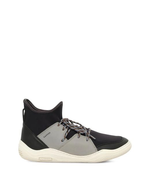 Lanvin Black Lace-Up Sneakers for men
