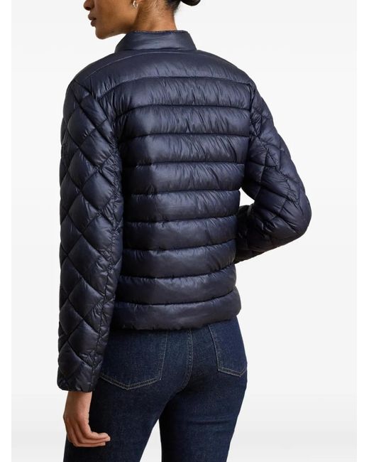 Ralph Lauren Blue Quilted Mockneck Jacket