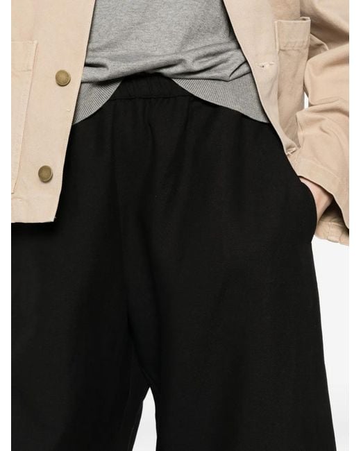 Enza Costa Black Twill Bermuda Shorts