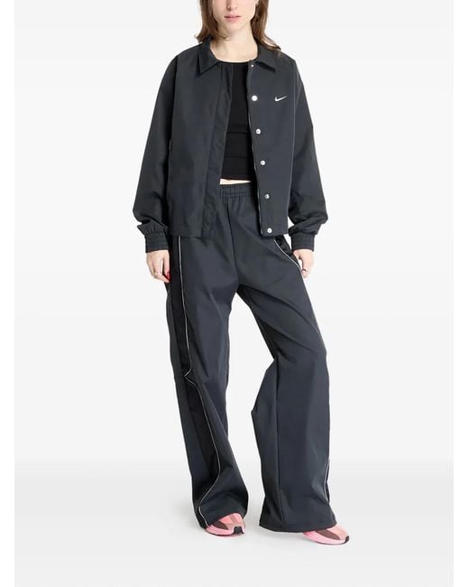 Nike Black Veste Bomber À Fermeture Zippée