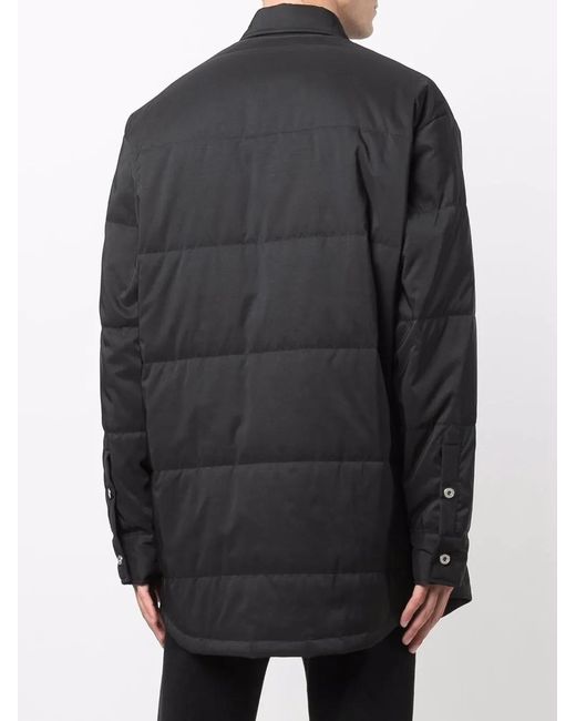 Heron Preston Black Logo-Patch Padded Jacket for men