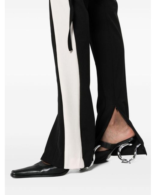 OTTOLINGER Black Asymmetric Straight-leg Trousers