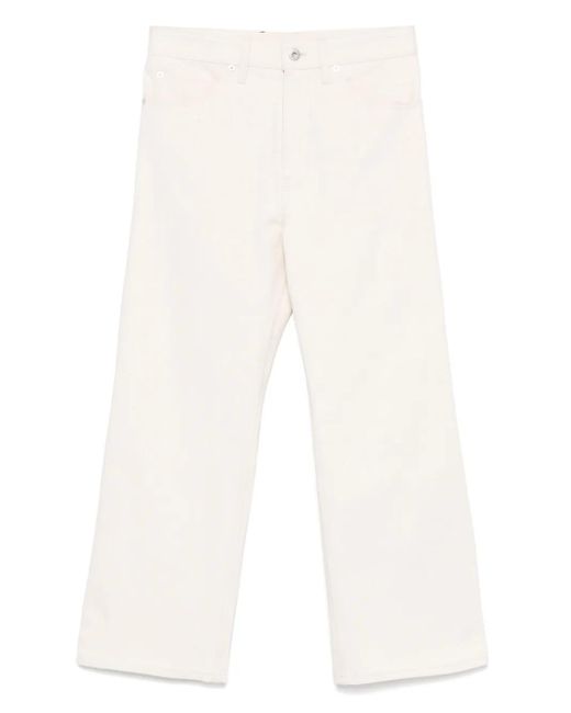 Jil Sander ジルサンダー White Jeans With Logo Patch O JIL SANDER White Jeans With Logo Patch (Jil Sander/デニム