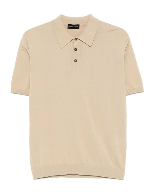 Roberto Collina Natural Cotton Polo Shirt for men