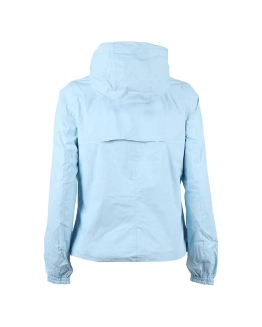 K-Way Blue Colourblock Hooded Jacket