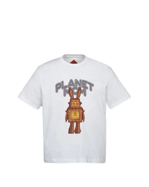 MCM White Planet Rabot T-Shirt for men