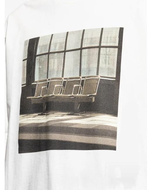 Jil Sander White Graphic T-Shirt for men