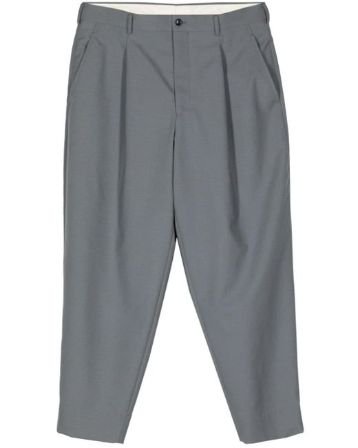 Pleated wool tailored trousers Comme des Garçons de hombre de color Gray