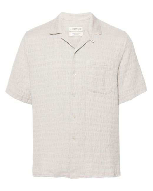 A Kind Of Guise White Gioia Textured Shirt for men
