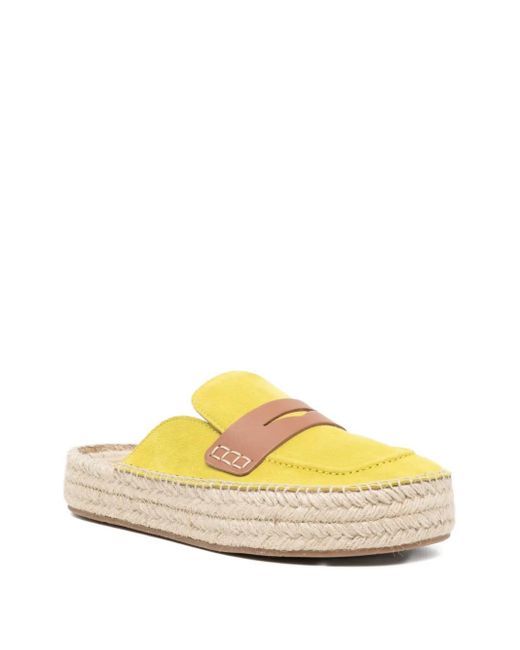 J.W. Anderson Yellow Suede Flat Espadrilles
